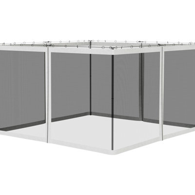 Filet de remplacement pour abri de jardin, 10 pi x 12 pi, blanc - Invasion et maintien de l'espace propre, remplacement du filet de moustiquaire facile à monter, zone de bloc de 12 pi propre, installation sans effort