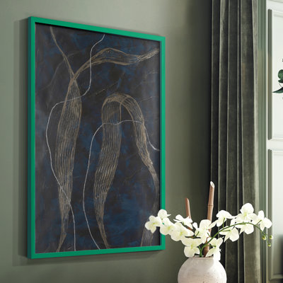 «Laminar Flow I», reproduction encadrée - bois massif