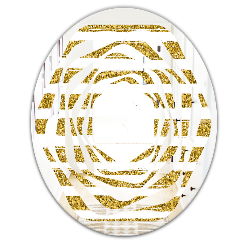 Miroir mural Whirl, 23,6 po x 23,6 po, Lignes glamour 
