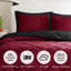 Ensemble de literie réversible en microfibre simple TG, confort moderne pour la maison