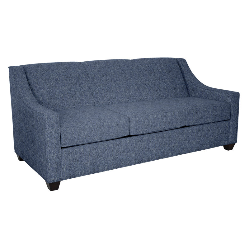 Phillips 76" Sofa Bed with Reversible Cushions, Cafelle, Connelly Blue Jay, Hybrid
