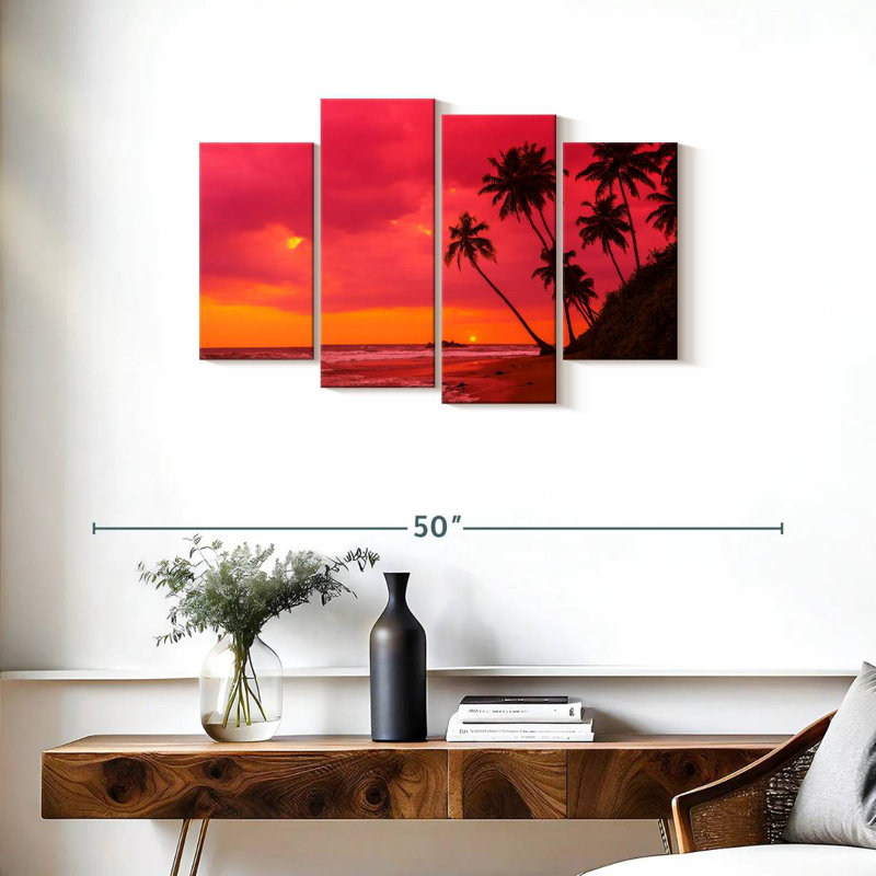 Coucher de soleil rose Gillard, H 22 po x l 36 po