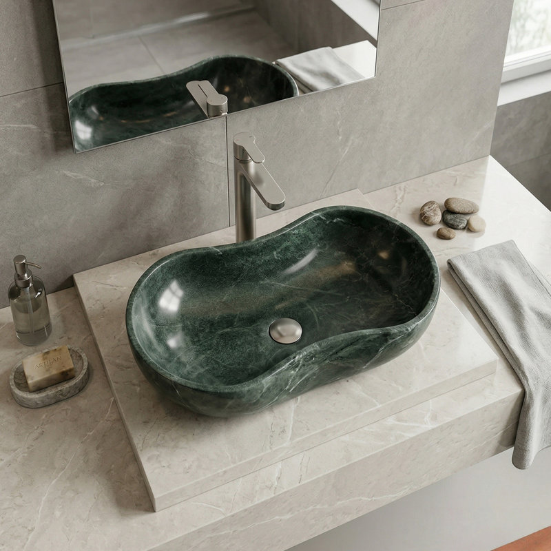 ShensuLao 14.2 Marble Bathroom Sink