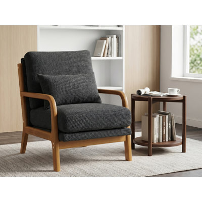 Fauteuil d'appoint rembourré 26 po de large avec coussin lombaire