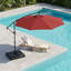 Parasol suspendu en porte-à-faux décalé 10 pieds résistant aux rayons UV avec base stable et inclinable pour un abat-jour de piscine
