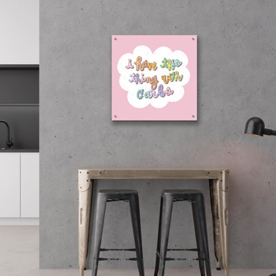  'I Have This Thing With Carbs' by Club Daydream Acrylic Glass Wall Art, 24" x 24"