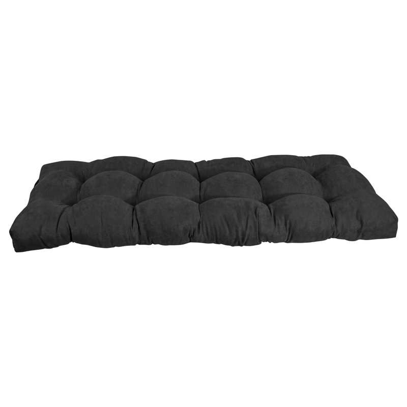 Coussin de siège en microsuède pour l'intérieur, L 46 po x P 19 po, Noir