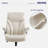 Nouhaus Big and Tall Desk Office Chair with Lumbar Support, High Back PU Leather Ergonomic Office Chair, Executive Desk Chair Computer Chairs with Adjustable Flip-up Armrests, White-117331257