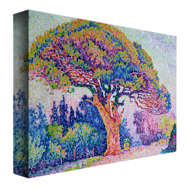 "The Pine Tree at St.Tropez, 1909" par Paul Signac, reproduction d'art sur toile, H 24 po x l 32 po x P 2 po