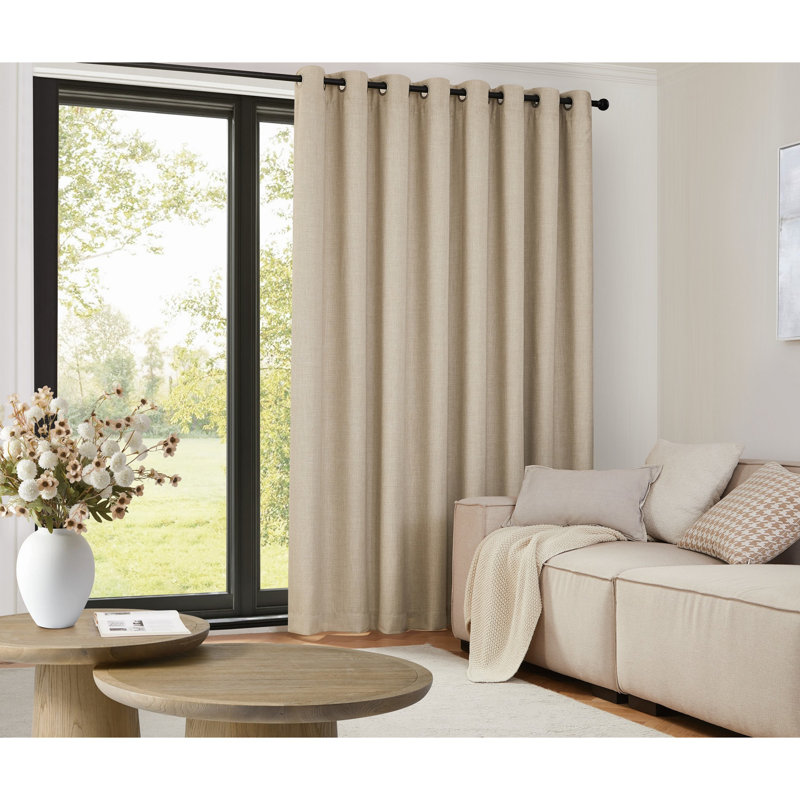 Paire de rideaux occultant avec œillets SUNBARRIER I-SNAP , L 100 po x L 84 po, Blé