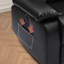 Ensemble de canapé inclinable électrique en similicuir 2 pièces avec console et centre rabattable - Rechargement USB et Type-C, porte-gobelets et rangement - Canapé inclinable et causeuse à fixation murale pour le salon ou le cinéma maison