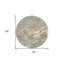 Tapis rond 8 po beige et rose