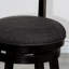 Tabouret pivotant à dossier à lattes de 24 po de hauteur comptoir, finition espresso, siège en tissu gris anthracite-1996414231-1996414226
