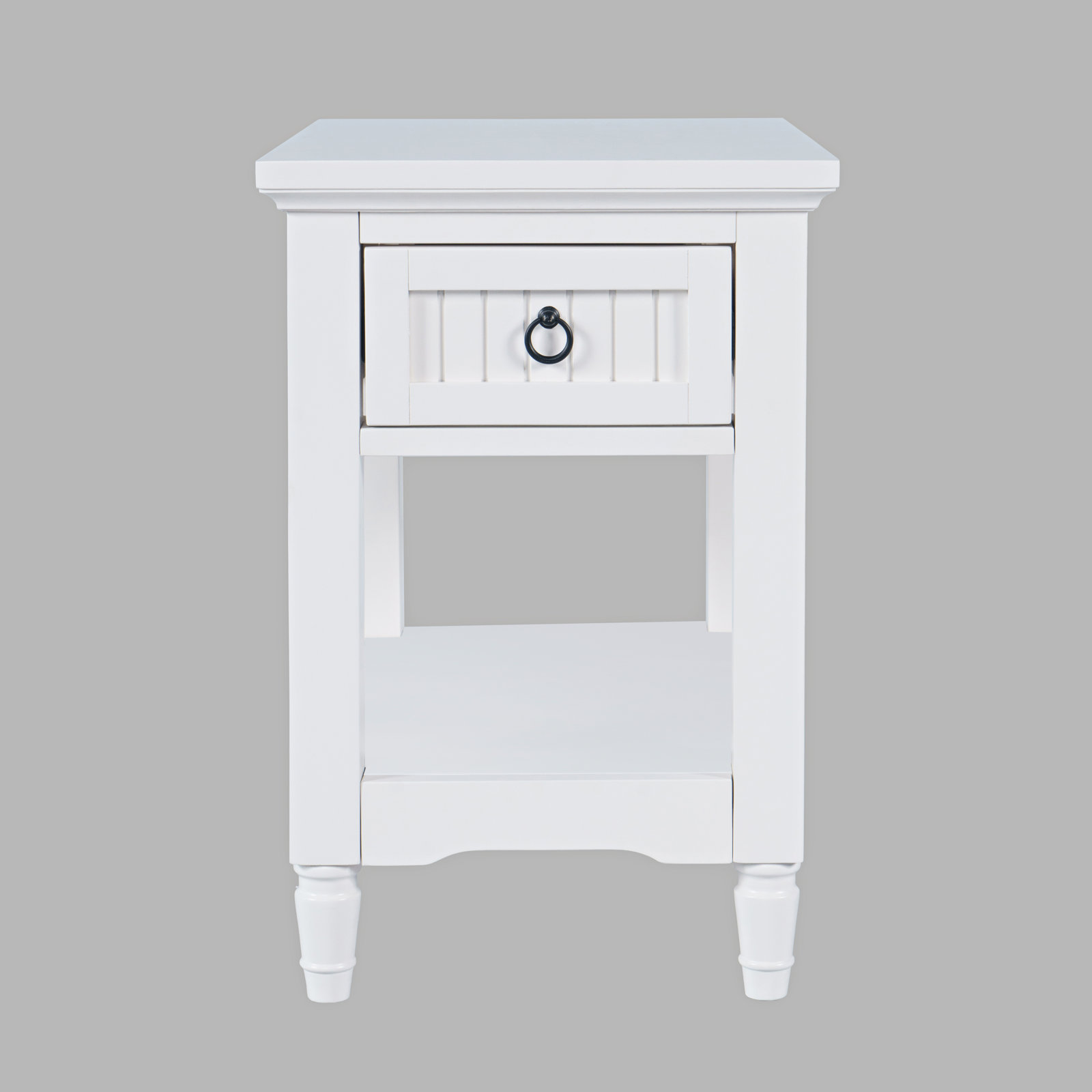 Alleya Chairside End Table, White