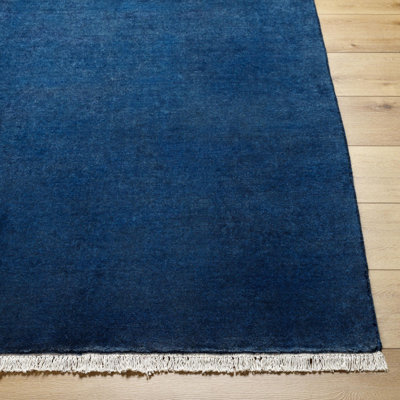Clio Hand Loomed Wool Midnight Blue Rug