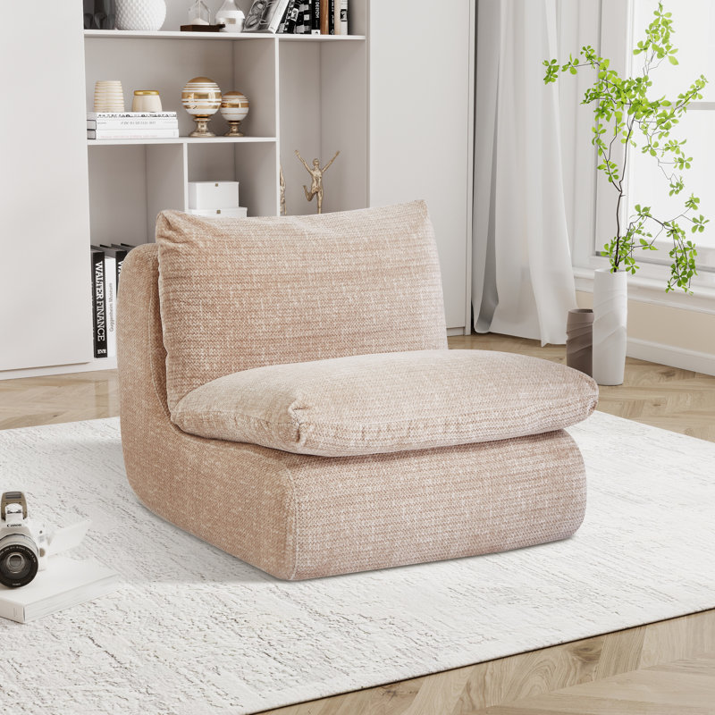 Fauteuil d'appoint rembourré 33,05 po, Crème, crème