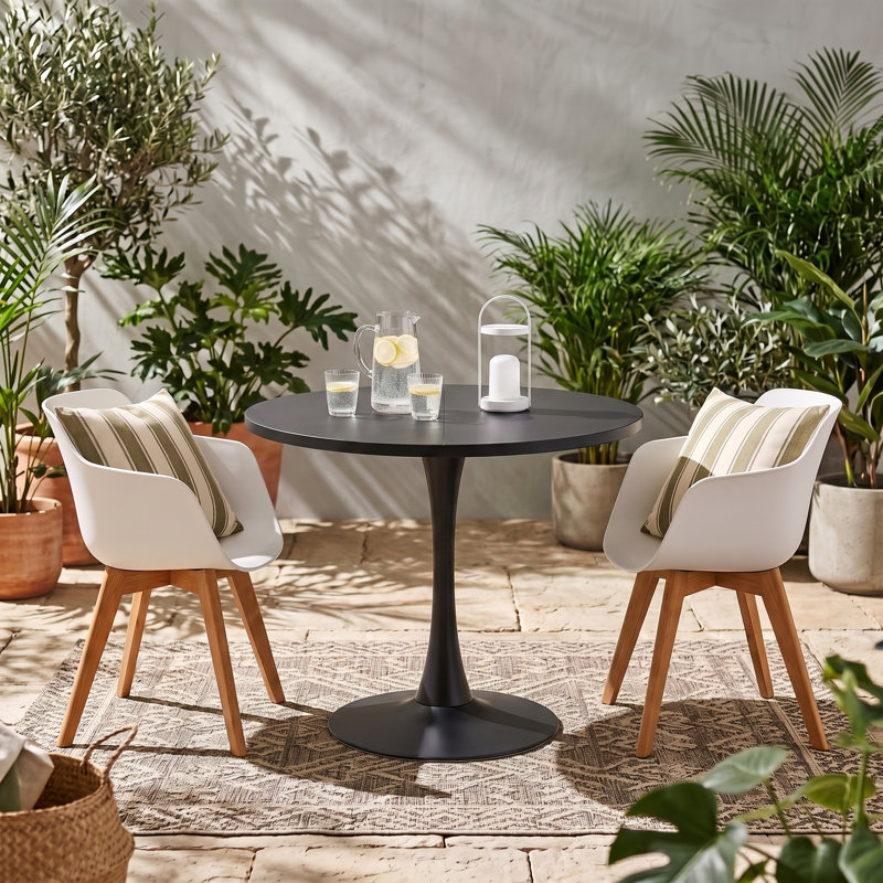 Patio Dining Set with, Black