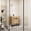 Armoire de salle de bain moderne moderne - 30 x 35,26 pouces, deux portes, lavabo en céramique blanche et construction