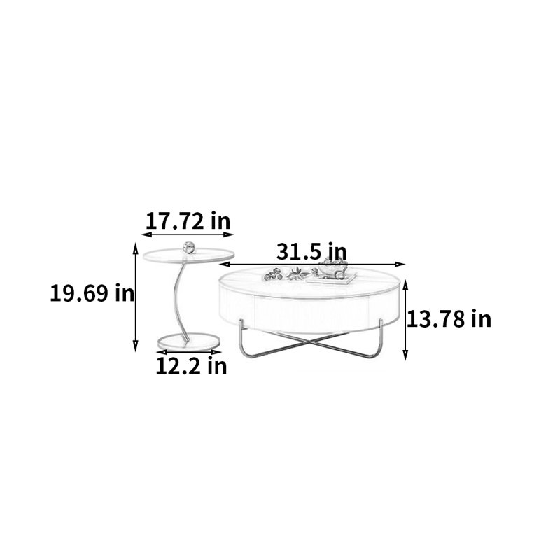 Ensemble de tables basses Minimalist Rock