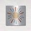 Ebern Designs «Rustic Rainbow Sun» par Heidi Kuntz, art mural en métal, 12 po x 12 po-1392349395