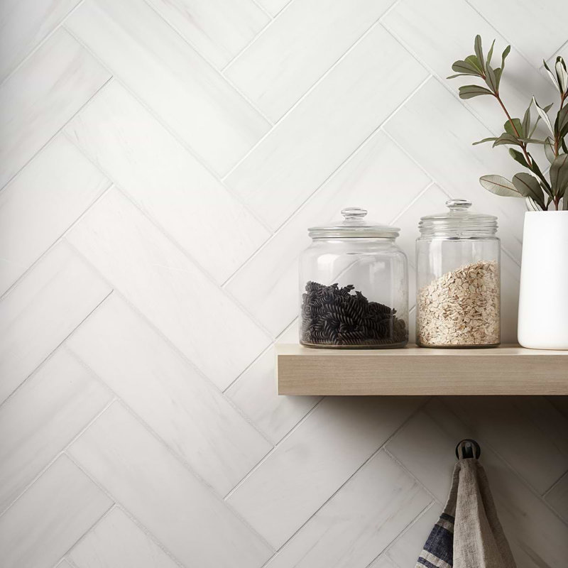 Bianco Dolomite 4x12 Polished Marble Subway Tile
