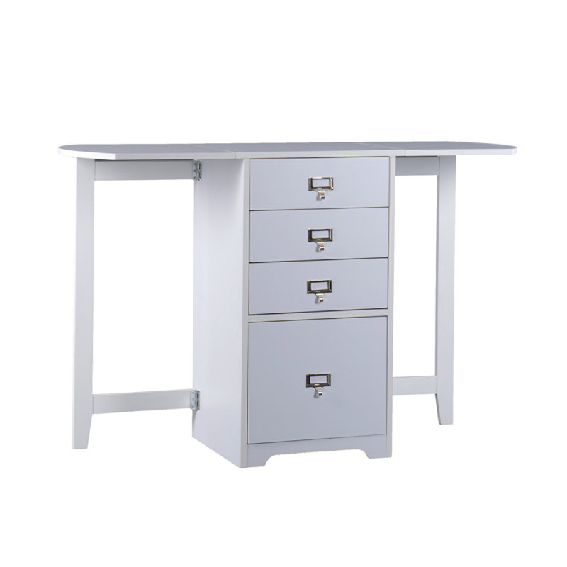 Organisateur pliable et bureau d'artisanat - Blanc