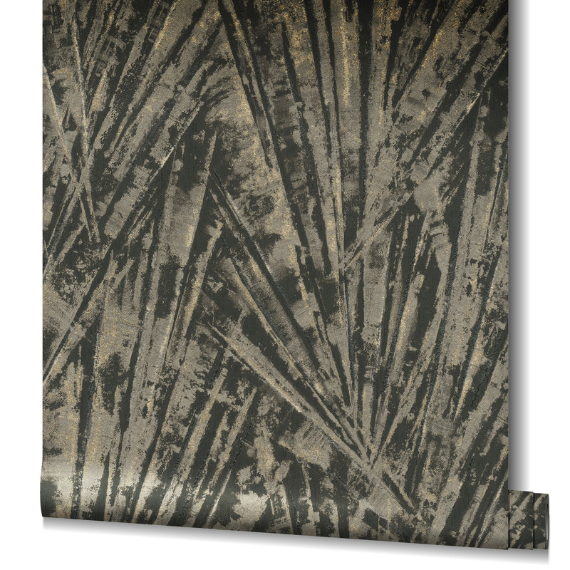 Jerez Fan Palm Textured Wallpaper Roll 10.05m x 0.70m, Gold