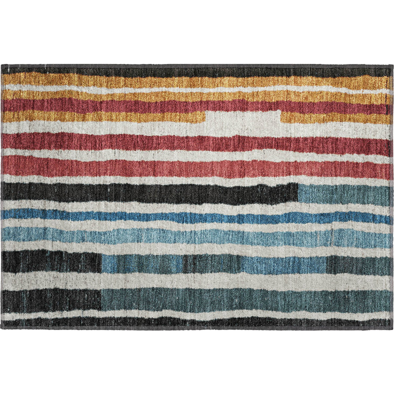 Premium Machine Washable Kemmer AMF1961 Stripes Rug, Rectangle 1'8" x 2'6"