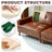 2-Piece Set 86.6-inch Brown Leather Sofa, Mid Century Modern 3-Seat Luxury Sectional Tufted Couch With Square Arms , Retro Home Sofa Living Room