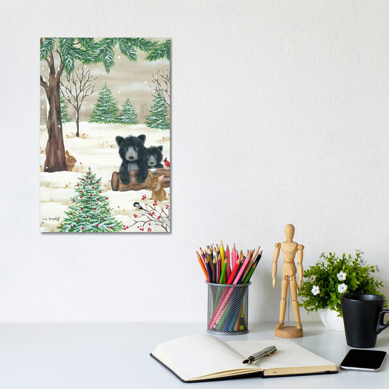 Bears And Bunnies by Lisa Kennedy - Painting on Canvas, Wrapped Canvas, 30.48cm H x 20.32cm W x 1.91cm D