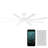 Hydra 80"  8 - Blade Smart Ceiling Fan with LED Light Kit  and Remote Control Included, Works With Alexa and iOS or Android App-56436936