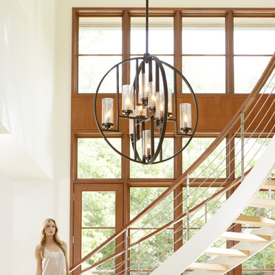 Goodrow 10 - Light Dimmable Globe Chandelier