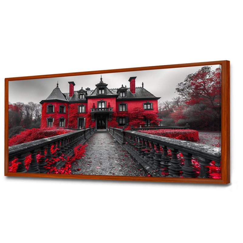 Forsman - Chateaus, impression d'art mural, Toile avec cadre flottant brun, H 28 po x l 60 po x P 1,5 po