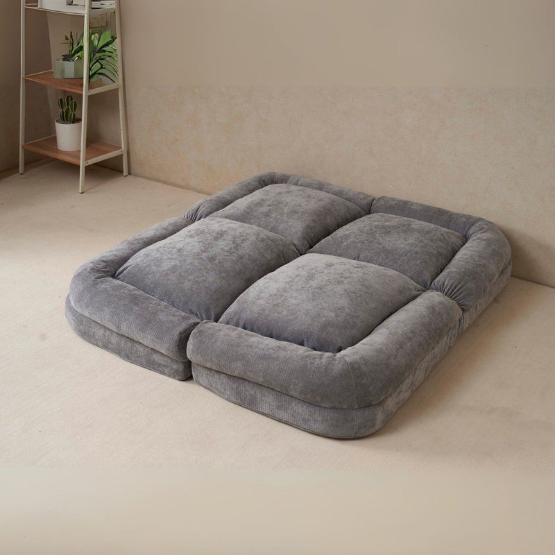 Canapé-lit double convertible pliable, gris, Gray