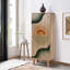 Armoire à chaussures moderne avec pieds et poignées en bois massif, couleur Sonomo, 19,7 x 53,1 x 15,0 pouces | Panneau de particules 100% mélaminé, revêtement UV, tablettes multiples | Solution de rangement élégante et fonctionnelle pour le vestibule et le couloir
