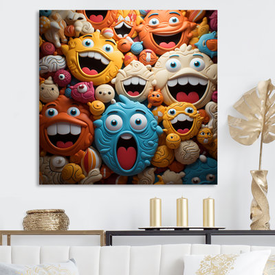 «Chuckling Cookie Char Personnages I», reproduction d'art abstrait_105734