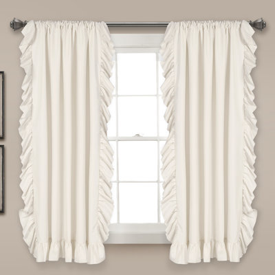 Lush Decor Riley Semi-Sheer Single Curtain Panel