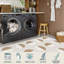 Tapis lavable en jacquard demi-cercle Modern-1863951264