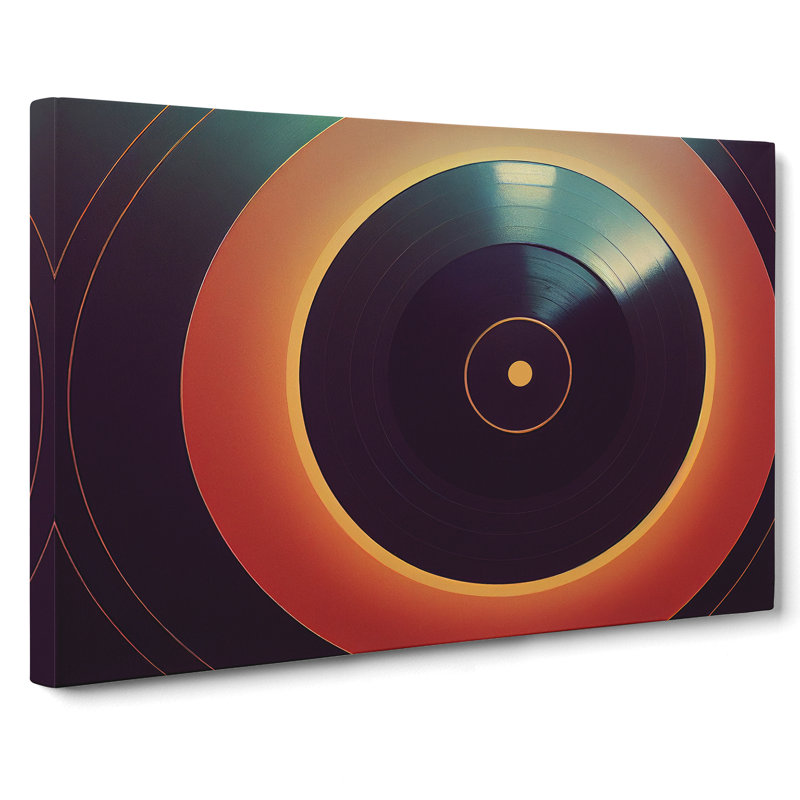 Captivating Vinyl Record Art - Wrapped Canvas Photograph - Wrapped Canvas, 40cm H x 60cm W x 3cm D