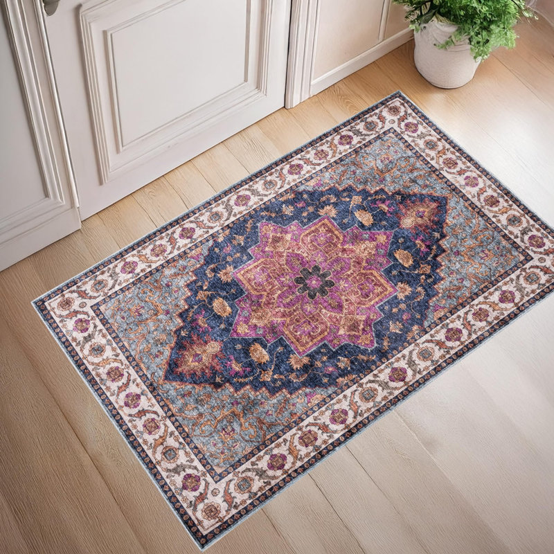 HAMILTON Rectangle Oriental Cotton Kilim Washable, Terra, Rectangle 80 x 150 cm