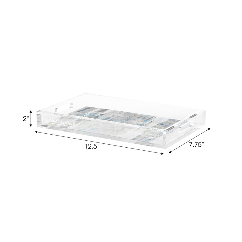 Plateau rectangulaire en bouleau, 22.5"W x 14.5"D x 2"H