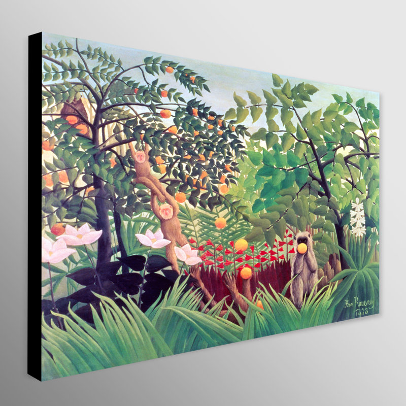 Exotic Landscape by Henri Rousseau - Wrapped Canvas Painting, 21cm H x 31cm W x 3.8cm D