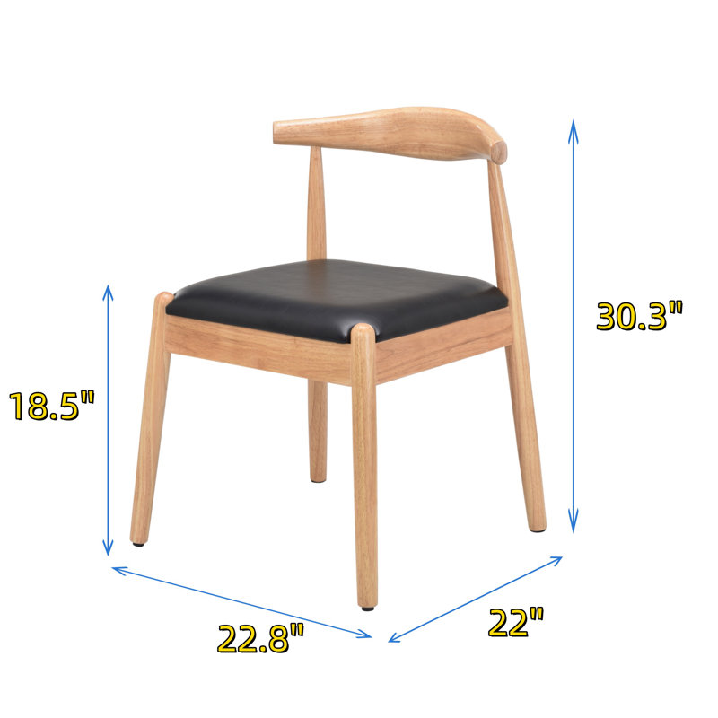 Chaises de salle à manger avec cadres en chêne massif et sièges tissés à la main (2 pièces), Brun