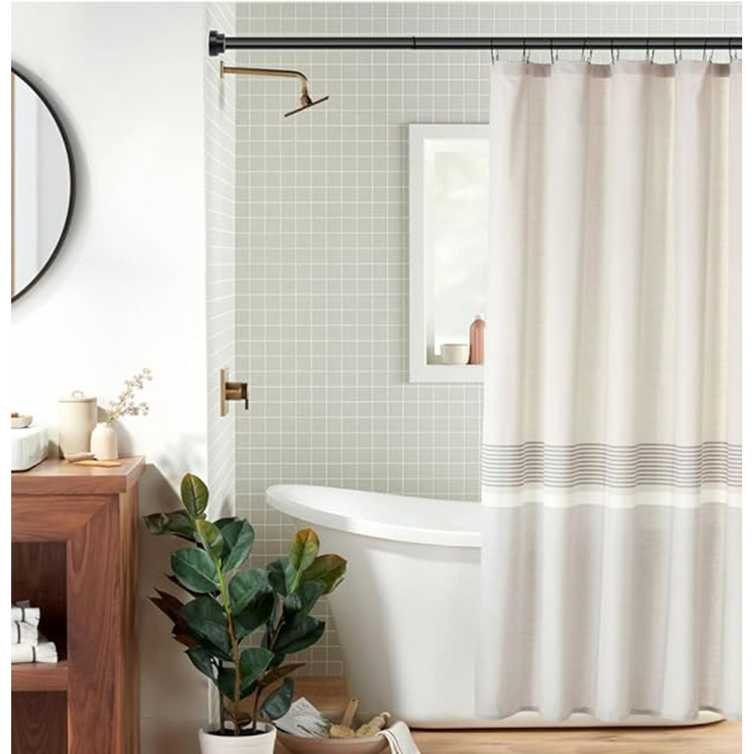 72cm Straight Tension Shower Curtain Pole & Hook Set