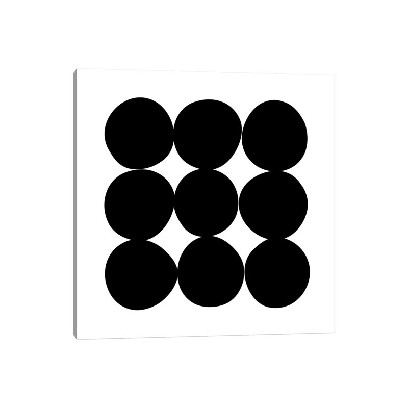 Black+White Dot Gallery Wall II by The Maisey Design Shop - Gallery-Wrapped Canvas Giclée on Canvas, Canvas