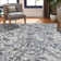 Raymon Silk Abstract Area Rug in Blue