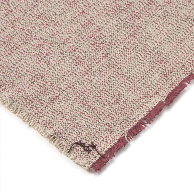 Cotton Rectangle Placemat Set, Natural;Marsala