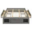 Structure de lit plateforme moderne avec 4 tiroirs et pied de lit-125285698