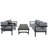 Rajina Wood 3 - Person Patio Conversation Set with Cushions-486958657