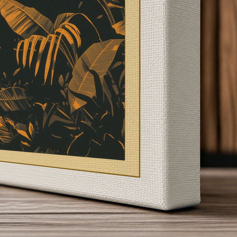 Sunset Tropical - Wrapped Canvas, 36x24 - 91.4 x 61.0 cm, Cream Border